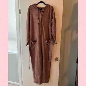 ELOQUII Fuzzy Rose Sweater Jumpsuit